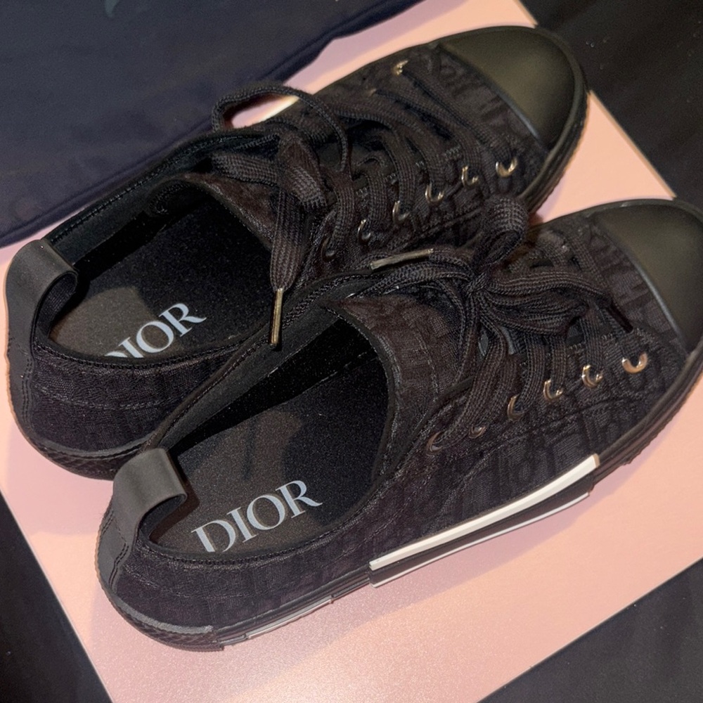 Dior Black Canvas Sneakers